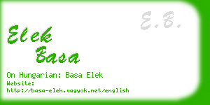 elek basa business card